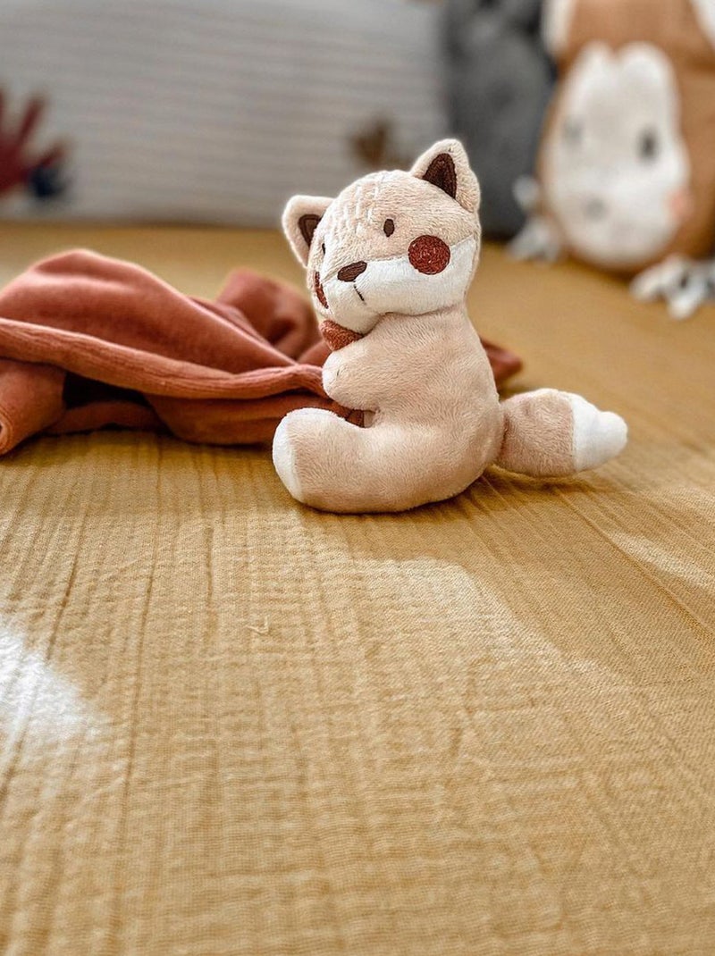 Lençol com elástico gaze de algodão douceur d'intérieur Amarelo-mostarda - Kiabi
