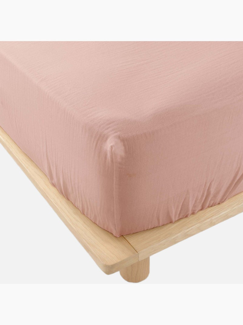 Lençol com elástico gaze de algodão douceur d'intérieur Rosa - Kiabi