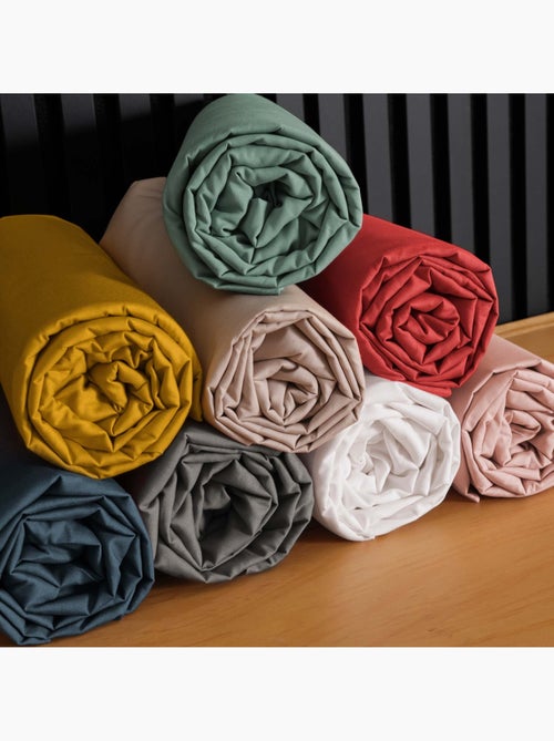 Lençol com elástico percal de algodão percale douceur d'intérieur - Kiabi Lençol com elástico percal de algodão percale douceur d'intérieur - Kiabi