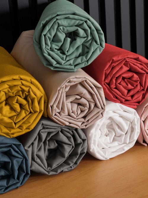 Lençol com elástico percal de algodão percale douceur d'intérieur - Kiabi Lençol com elástico percal de algodão percale douceur d'intérieur - Kiabi