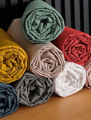 Lençol com elástico percal de algodão percale douceur d'intérieur