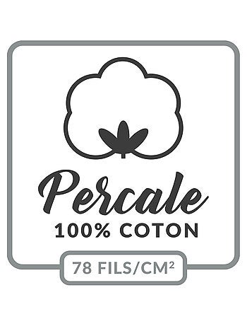 Lençol com elástico percal de algodão percale douceur d'intérieur