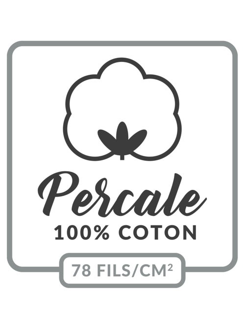 Lençol com elástico percal de algodão percale douceur d'intérieur - Kiabi Lençol com elástico percal de algodão percale douceur d'intérieur - Kiabi