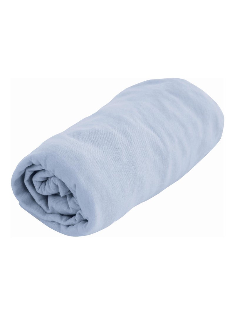 Lençol de algodão com certificação oeko tex Azul-céu - Kiabi