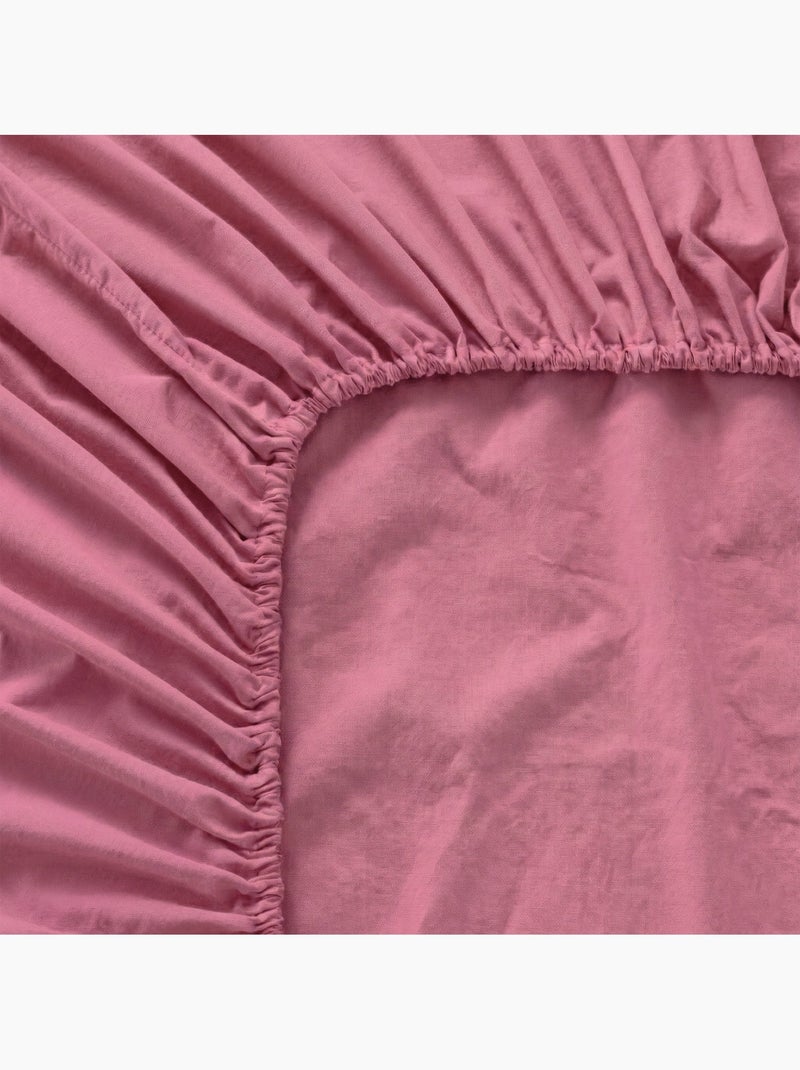 Lençol de baixo ajustável Basic "Happyfriday" Magenta - Kiabi