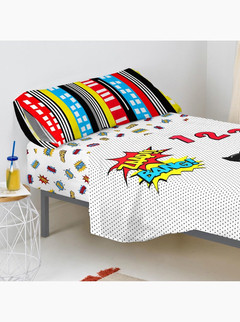 Lençol de baixo ajustável Bat "Happyfriday" Multicolorido - Kiabi