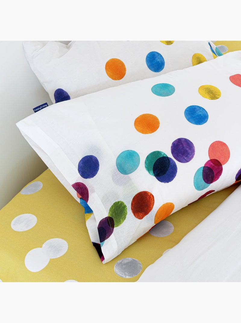 Lençol de baixo ajustável confetti "happyfriday" Multicolorido - Kiabi