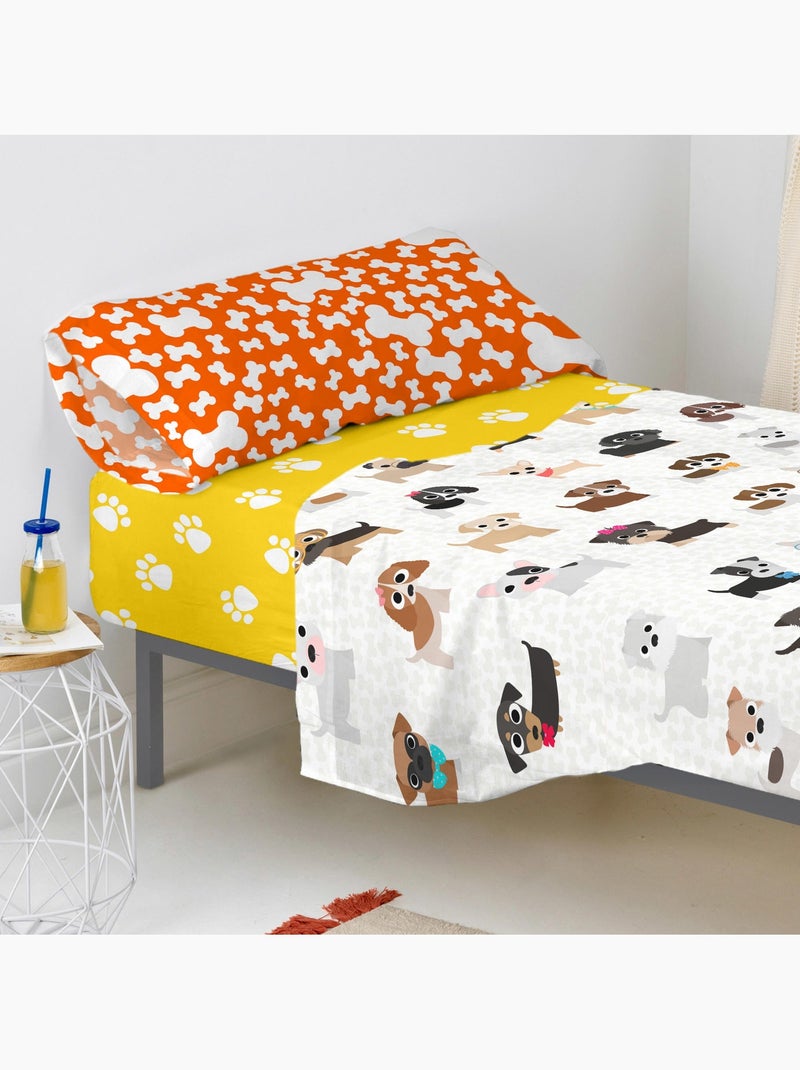 Lençol de baixo ajustável Dogs "Happyfriday" Multicolorido - Kiabi