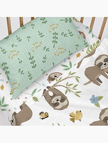 Lençol de baixo ajustável Happy sloth "Happyfriday