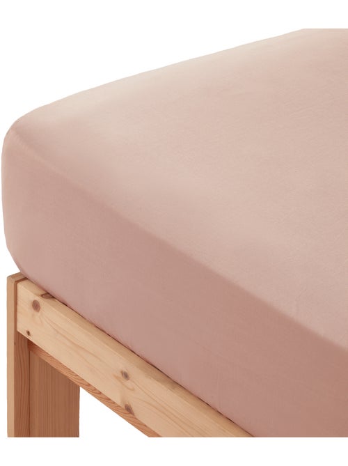 Lençol de baixo ajustável liso 100% algodão, para colchão até 30 cm de altura - Gamusi. - Kiabi