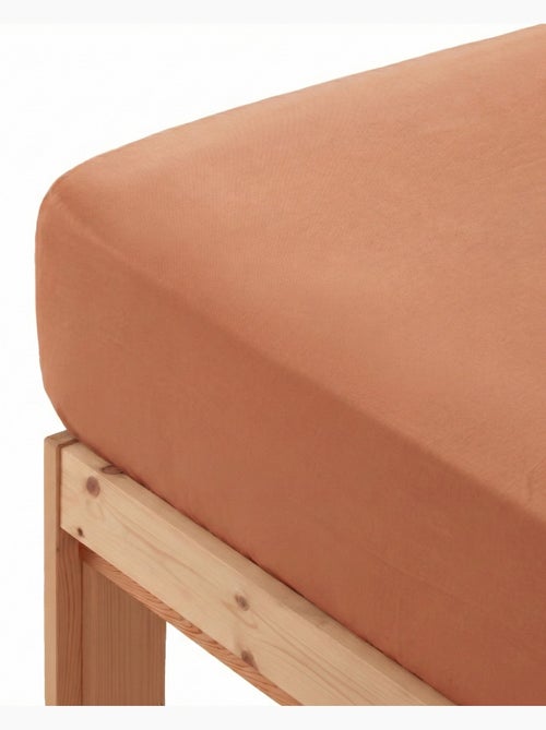 Lençol de baixo ajustável liso 100% algodão, para colchão até 30 cm de altura - Gamusi. - Kiabi