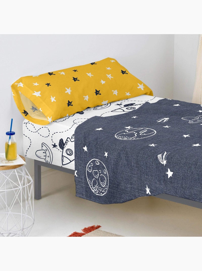 Lençol de baixo ajustável Starspace "Happyfriday" Multicolorido - Kiabi