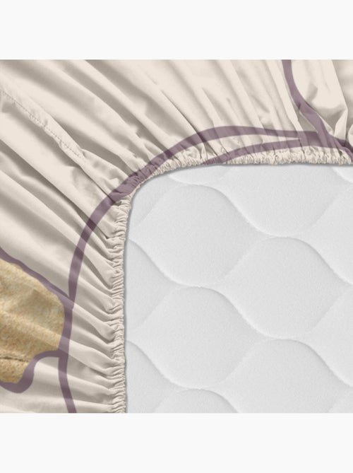 Lençol de baixo ajustável White peonies "Happyfriday" - Kiabi Lençol de baixo ajustável White peonies "Happyfriday" - Kiabi
