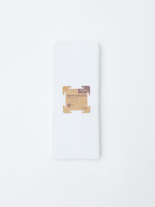 Lençol de baixo com elástico (150x200cm) em algodão - Kiabi Lençol de baixo com elástico (150x200cm) em algodão - Kiabi