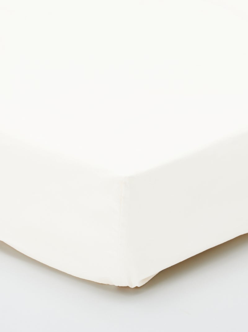 Lençol de baixo liso 140 x 200 cm Branco - Kiabi