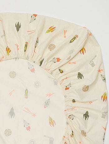 Lençol de baixo para 1 pessoa (140x200) em algodão - Kiabi Home