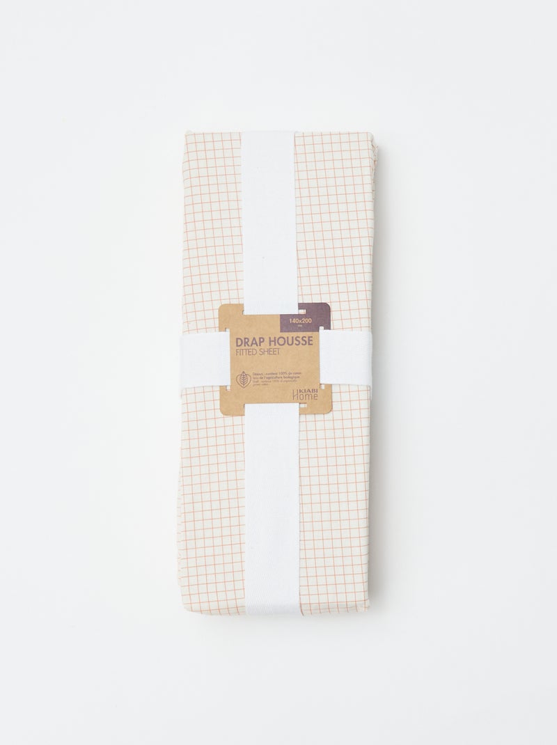 Lençol de baixo para 1 pessoa (140x200) em algodão - Kiabi Home BRANCO - Kiabi