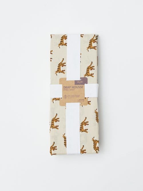 Lençol de baixo para 1 pessoa (140x200) em algodão - Kiabi Home - Kiabi