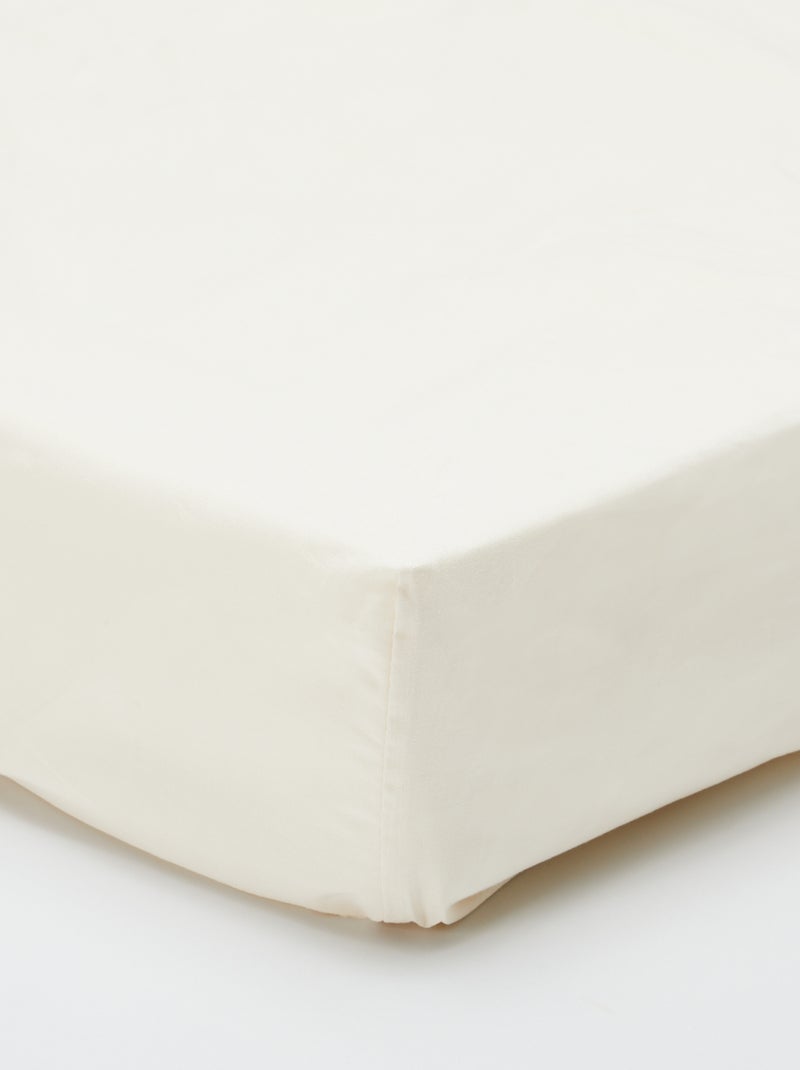 Lençol de baixo para 1 pessoa (90x190) em algodão - Kiabi Home Branco - Kiabi
