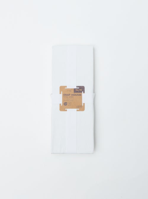 Lençol de baixo para 1 pessoa (90x190) em algodão - Kiabi Home - Kiabi