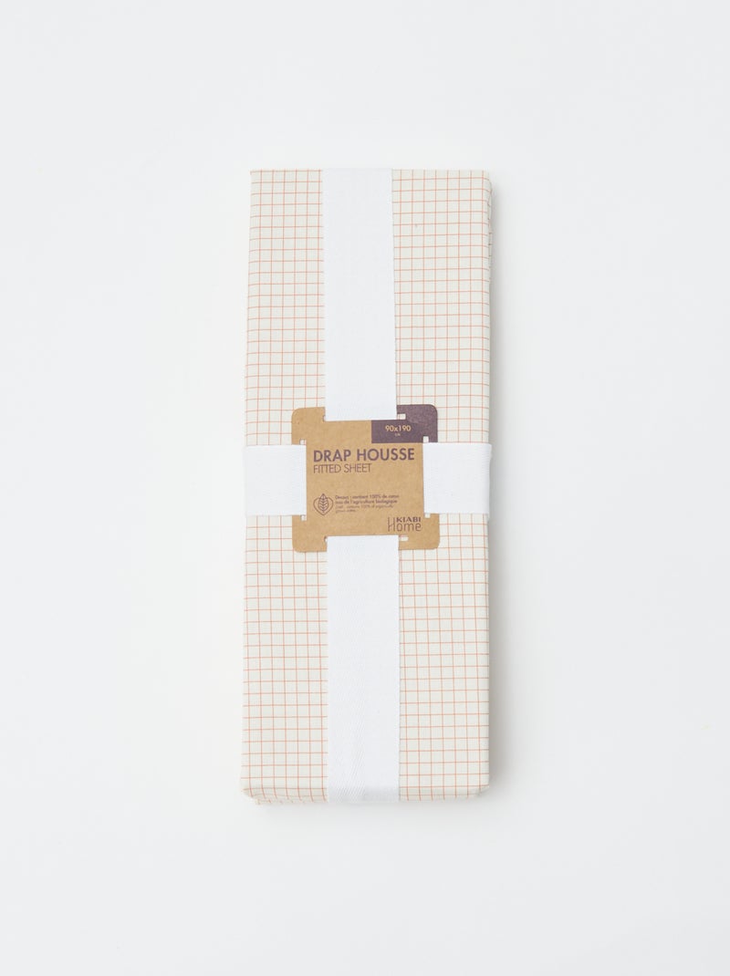 Lençol de baixo para 1 pessoa (90x190) em algodão - Kiabi Home BRANCO - Kiabi