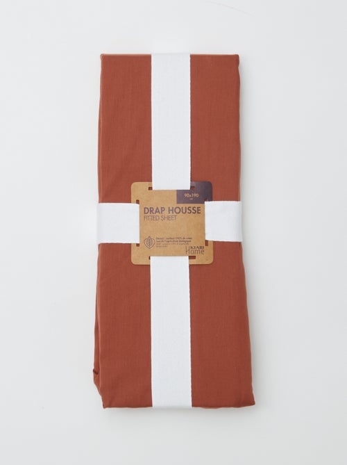 Lençol de baixo para 1 pessoa (90x190) em algodão - Kiabi Home - Kiabi