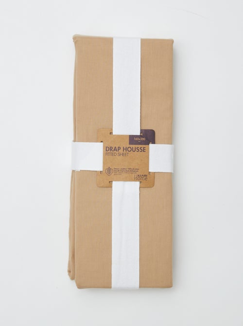 Lençol de baixo para 2 pessoas (160x200cm) em algodão - Kiabi Home - Kiabi