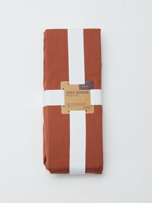 Lençol de baixo para 2 pessoas (160x200cm) em algodão - Kiabi Home - Kiabi