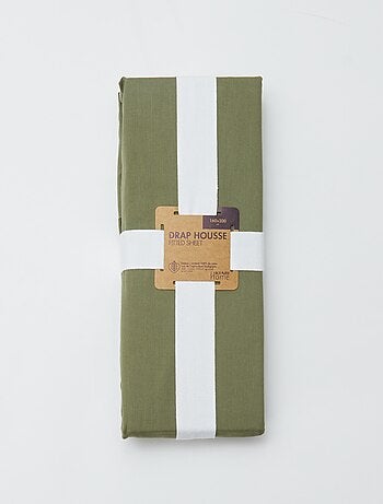 Lençol de baixo para 2 pessoas (160x200cm) em algodão - Kiabi Home