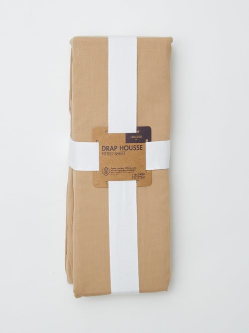 Lençol de baixo para cama de casal (180x200) em algodão - Kiabi Home - Kiabi