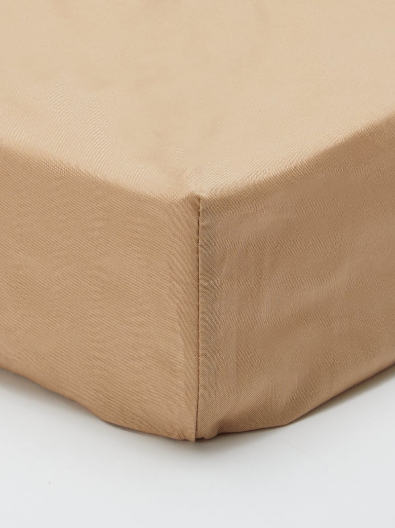 Lençol de baixo para cama de casal (180x200) em algodão - Kiabi Home BEGE - Kiabi