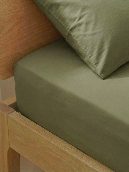 Lençol de baixo para cama de casal (180x200) em algodão - Kiabi Home - Kiabi