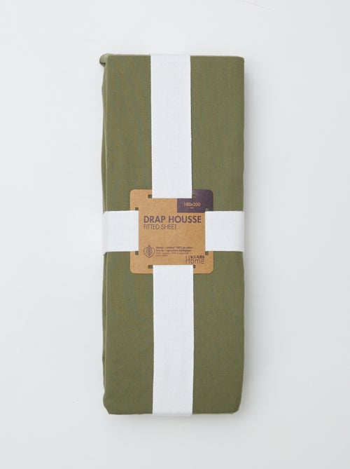 Lençol de baixo para cama de casal (180x200) em algodão - Kiabi Home - Kiabi