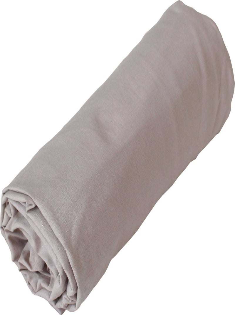 Lençol em algodão lavado oekotex Bege - Kiabi