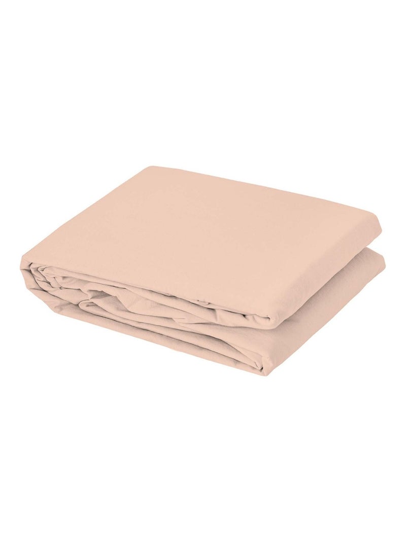 Lençol em algodão lavado oekotex Rosa-claro - Kiabi