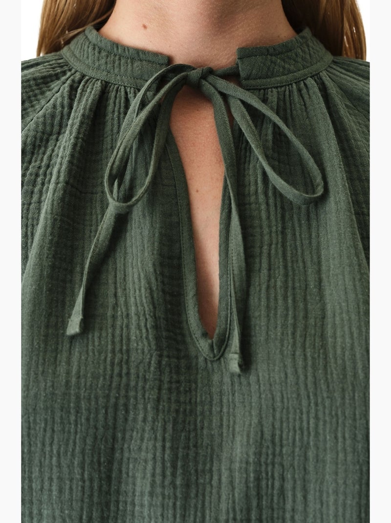Lessi camisa de manga comprida penti Verde cáqui - Kiabi