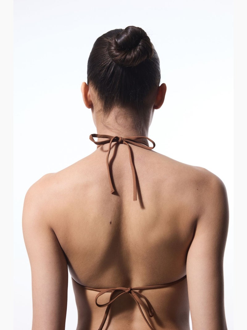 Libby top de biquíni triangular penti Castanho - Kiabi