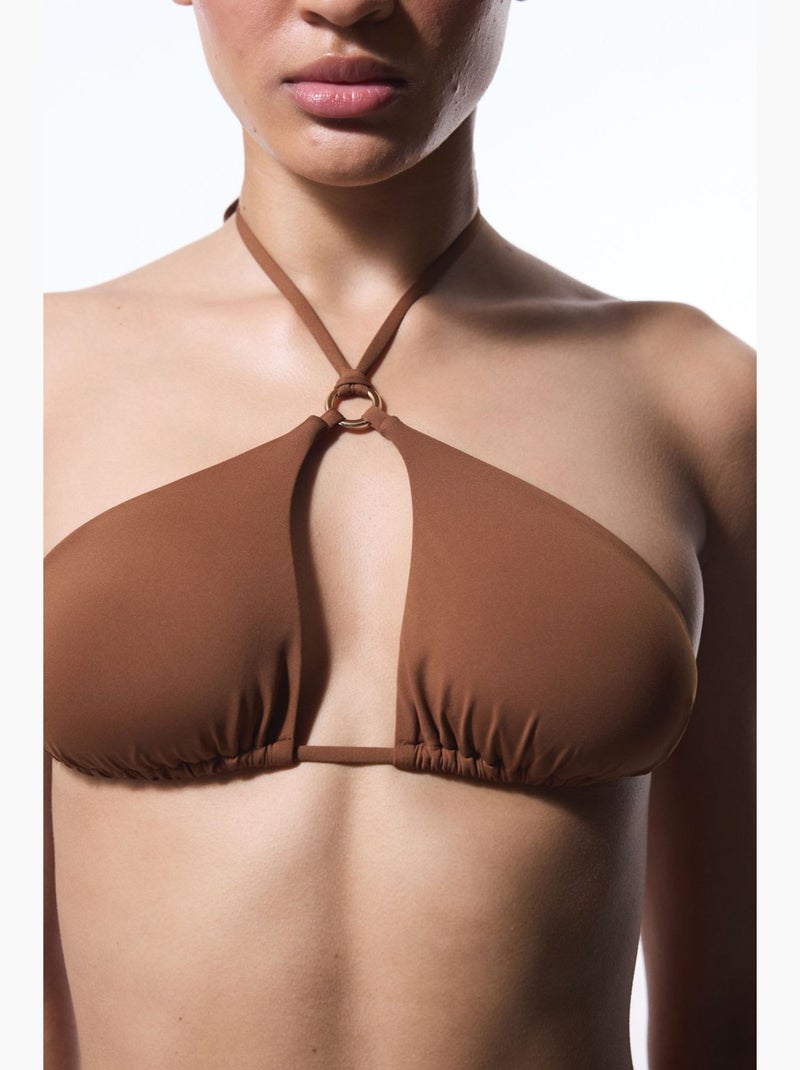 Libby top de biquíni triangular penti Castanho - Kiabi