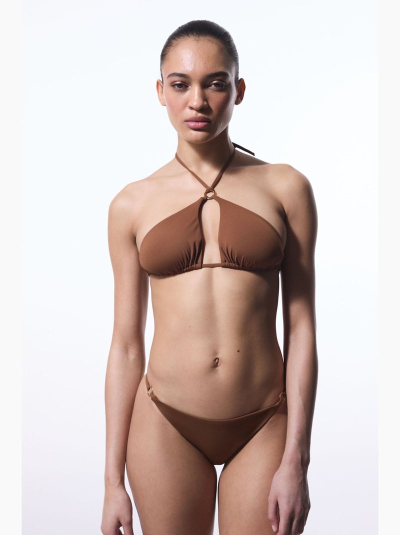Libby top de biquíni triangular penti Castanho - Kiabi