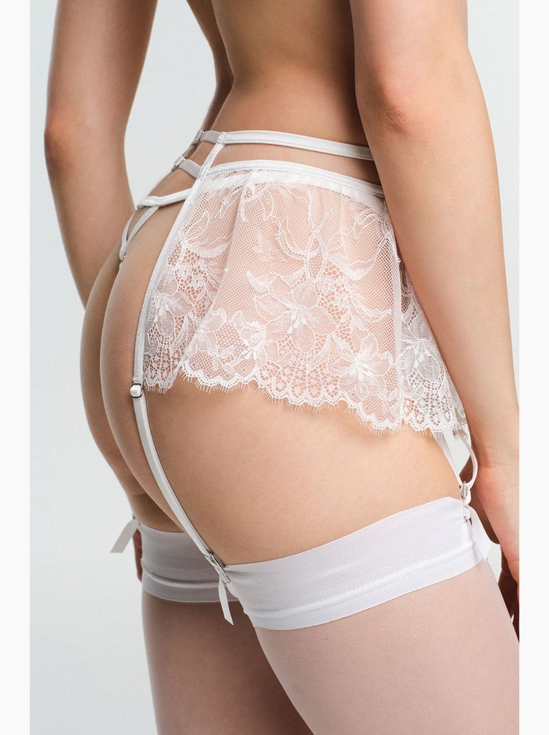 Liga lilya em renda efeito desgastado penti Branco - Kiabi