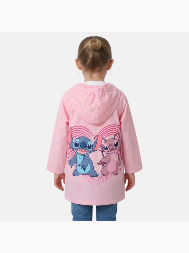 Lilo & Stitch - Impermeável infantil Stitch e Angel Rosa - Kiabi