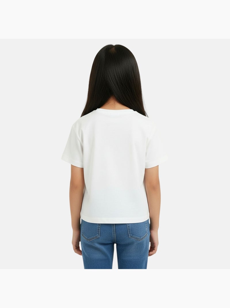 Lilo & Stitch - T-shirt manga curta Lilo e Stitch menina Branco - Kiabi