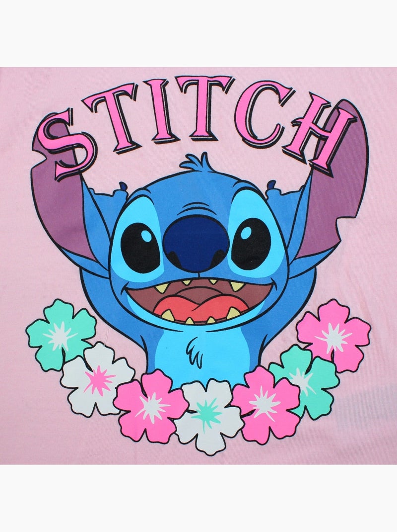 Lilo & Stitch - T-shirt manga curta Lilo e Stitch menina Rosa - Kiabi
