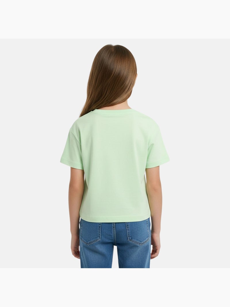 Lilo & Stitch - T-shirt manga curta Lilo e Stitch menina Verde - Kiabi