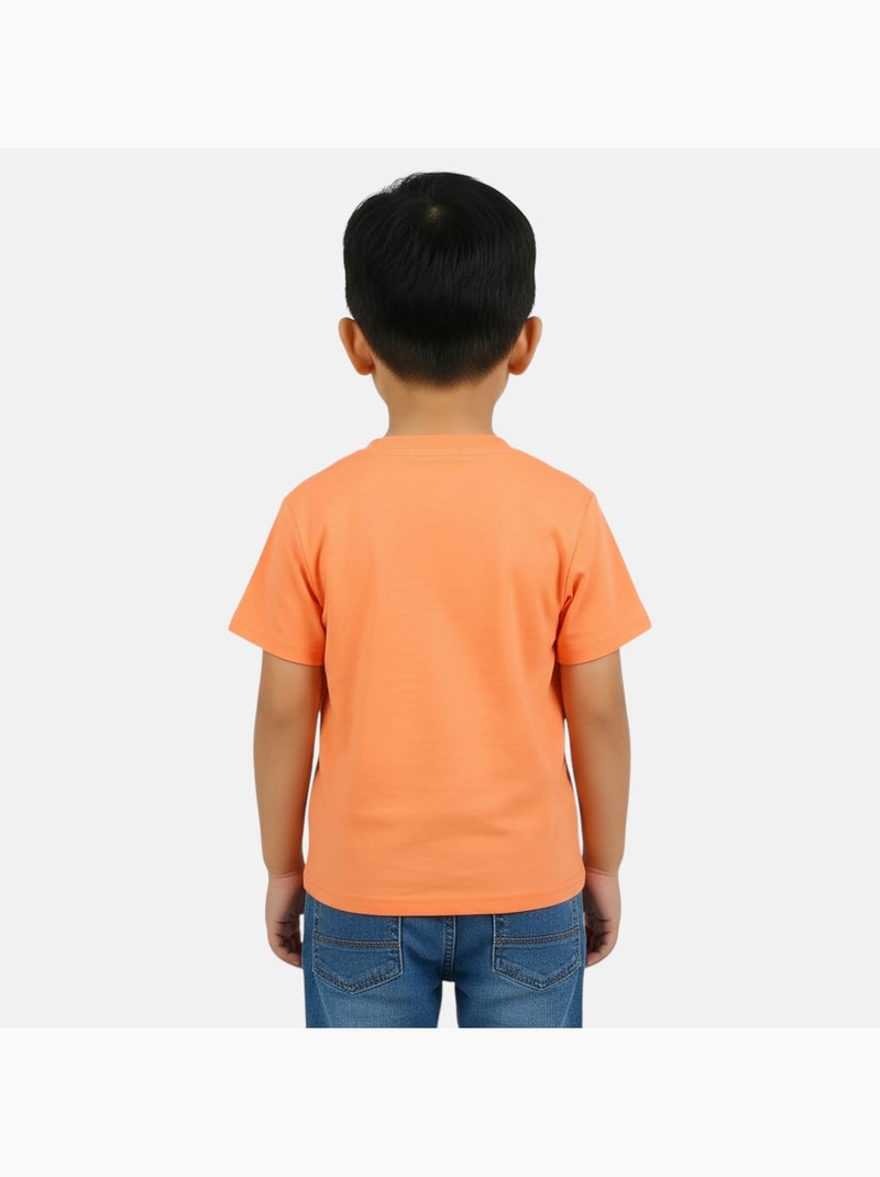 Lilo & Stitch - T-shirt manga curta Lilo e Stitch menino Laranja - Kiabi