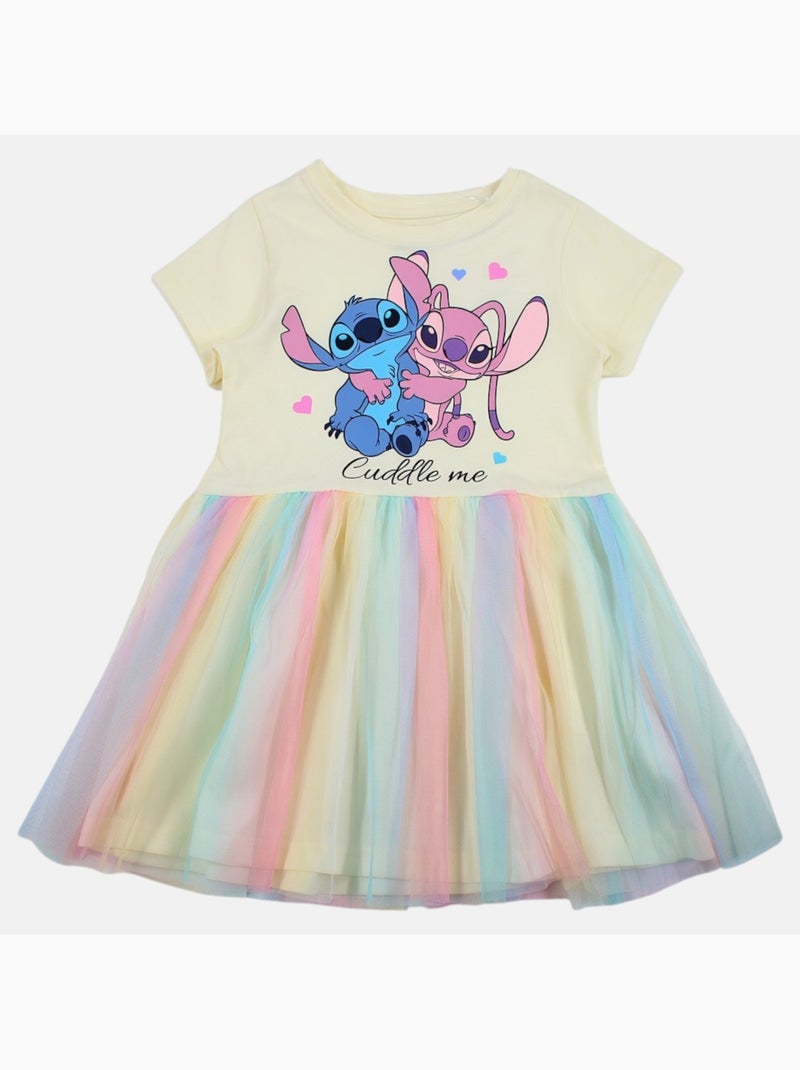 Lilo & Stitch - Vestido Lilo e Stitch menina Amarelo - Kiabi