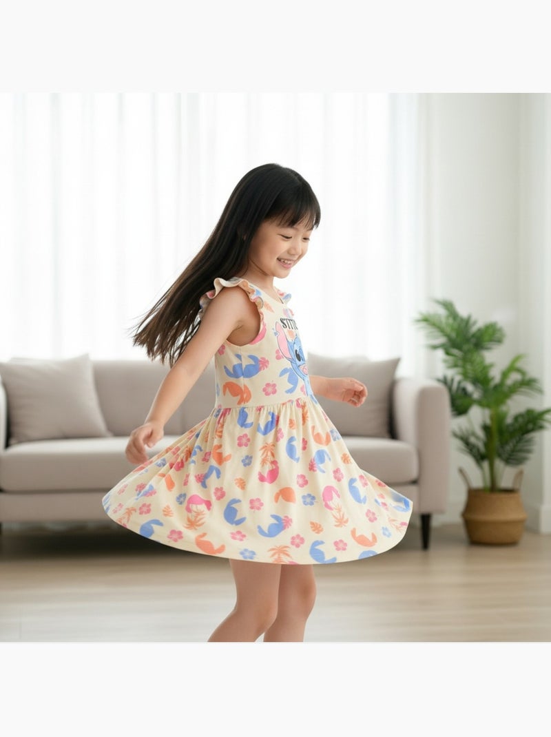 Lilo & Stitch - Vestido Lilo e Stitch menina Laranja - Kiabi