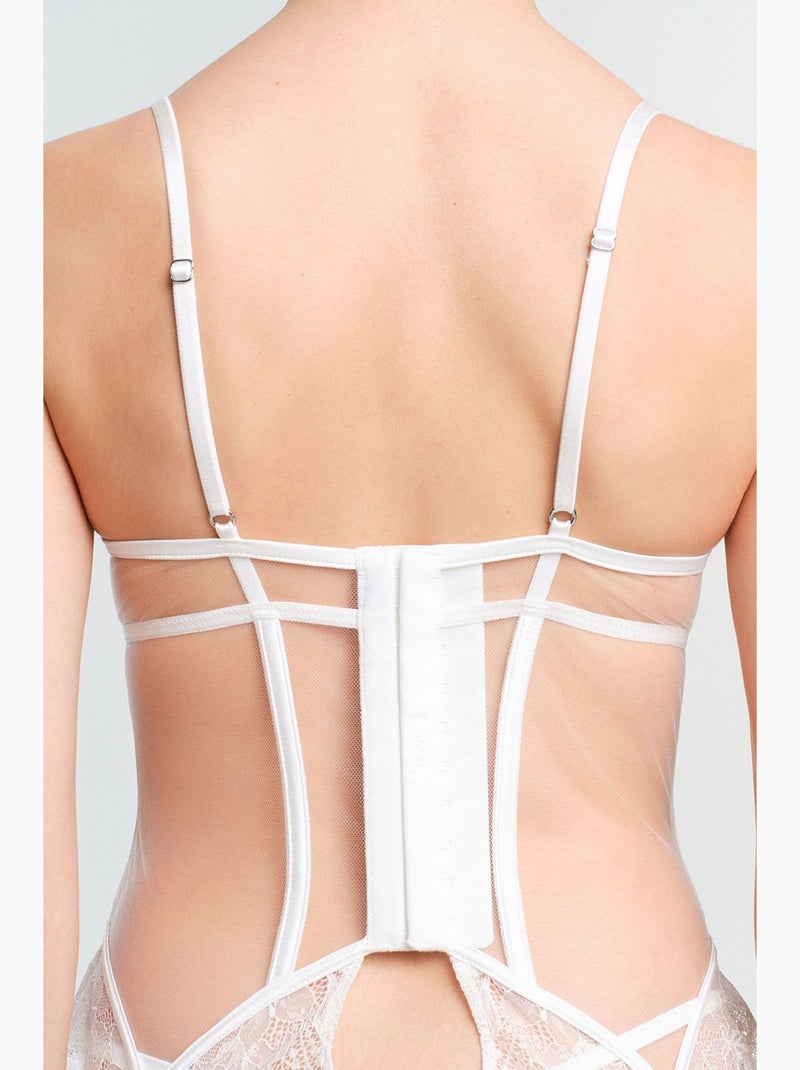 Lilya quebrada corpete em renda penti Branco - Kiabi