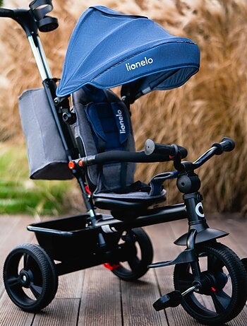 LIONELO Haari carrinho e triciclo - Até 25 kg - Assento reversível - Cesto e bolsa incluídos