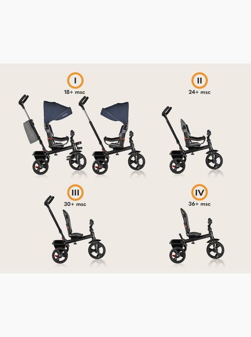 LIONELO Haari carrinho e triciclo - Até 25 kg - Assento reversível - Cesto e bolsa incluídos - Kiabi
